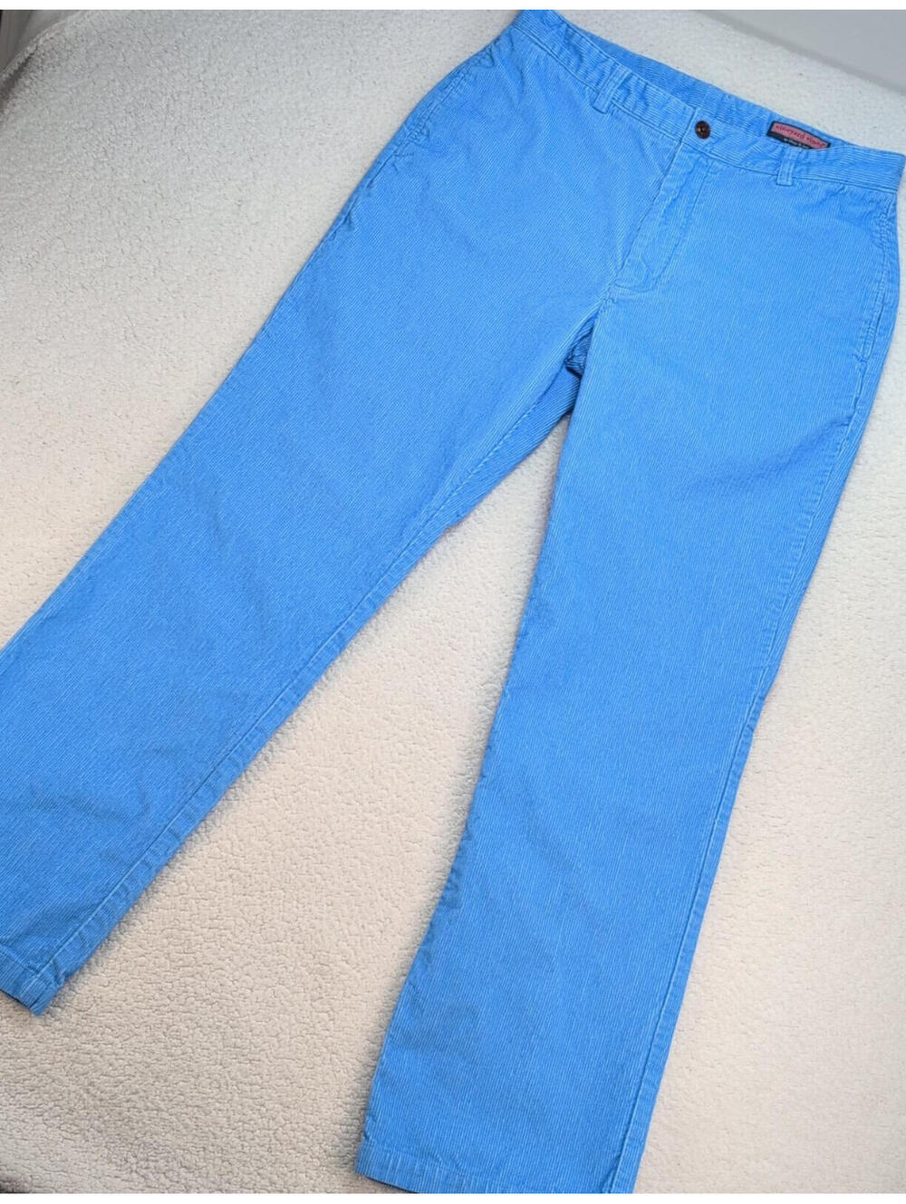 Vineyard Vines Men’s 34x 32 Corduroy Club Pants Straight Fit Preppy Baby Blue